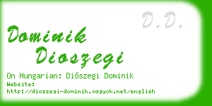 dominik dioszegi business card